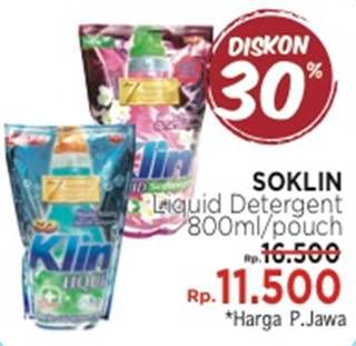 Promo Harga So Klin Liquid Detergent 800 ml - Indomaret