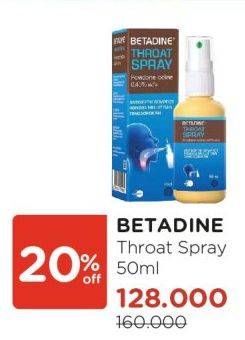 Promo Harga Betadine Throat Spray 50 ml - Watsons