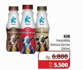 Promo Harga KIN Fresh Milk All Variants 200 ml - Lotte Grosir