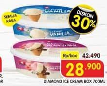 Promo Harga Diamond Ice Cream All Variants 700 ml - Superindo