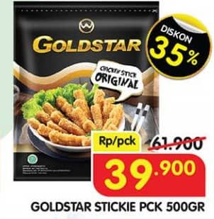 Promo Harga Goldstar Chicken Nugget Stickie Cheese 500 gr - Superindo