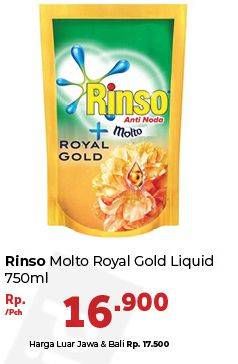 Promo Harga RINSO Molto Detergent Royal Gold Cair 750 ml - Carrefour