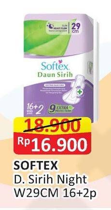 Promo Harga Softex Daun Sirih 29cm 18 pcs - Alfamart