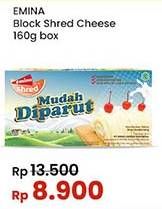Promo Harga Emina Cheddar Cheese Shred 160 gr - Indomaret