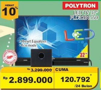 Promo Harga POLYTRON PLD 32B1550 | Cinemax Soundbar 32"  - Giant
