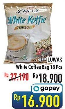 Promo Harga Luwak White Koffie Original per 18 sachet 20 gr - Hypermart