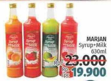 Promo Harga MARJAN Syrup with Milk 630 ml - LotteMart