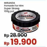 Promo Harga Miranda For Him Pomade Super Strong 100 gr - Indomaret