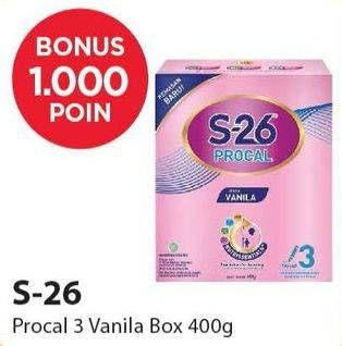 Promo Harga S26 Procal Susu Pertumbuhan Vanilla 400 gr - Alfamart