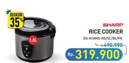 Promo Harga Sharp KS-N18MG | Rice Cooker 1.8ltr RD, SL, BL, PK  - Hypermart