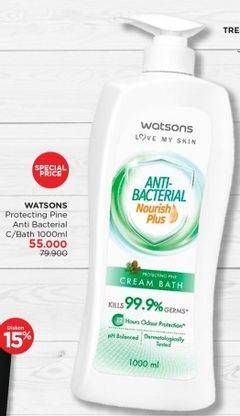 Promo Harga Watsons Anti Bacterial Body Wash All Variants 1000 ml - Watsons
