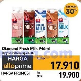 Promo Harga Diamond Fresh Milk 946 ml - Carrefour