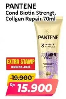 Promo Harga Pantene Conditioner Miracle Biotin Strength, Collagen Repair 70 ml - Alfamart