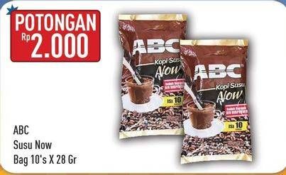 Promo Harga ABC Kopi per 10 sachet 28 gr - Hypermart