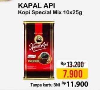 Promo Harga Kapal Api Kopi Bubuk Special Mix per 10 sachet 25 gr - Alfamart