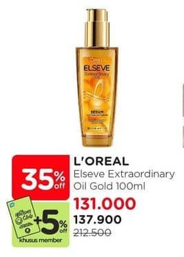 Promo Harga Loreal Elseve Extraordinary Oil Gold 100 ml - Watsons
