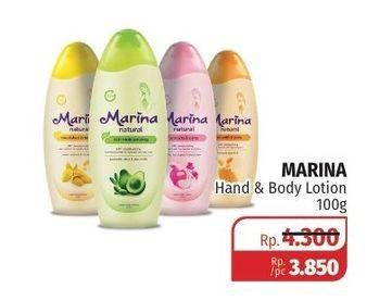 Promo Harga MARINA Hand Body Lotion 100 ml - Lotte Grosir