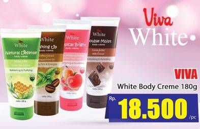 Promo Harga VIVA White Body Creme 180 gr - Hari Hari