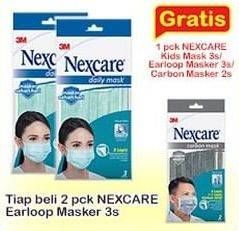 Promo Harga 3M NEXCARE Masker Earloop 3 pcs - Indomaret