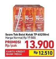 Promo Harga SOSRO Teh Botol per 6 pcs 250 ml - Carrefour