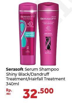Promo Harga SERASOFT Shampoo Shiny Black, Dandruff, Hair Fall Treatment 340 ml - Carrefour
