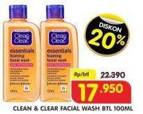 Promo Harga CLEAN & CLEAR Facial Wash 100 ml - Superindo