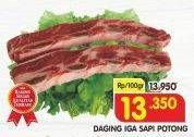 Promo Harga Iga Sapi Potong per 100 gr - Superindo