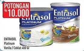 Promo Harga ENTRASOL Platinum Cokelat, Vanilla 400 gr - Hypermart