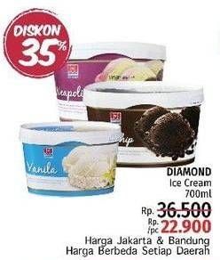 Promo Harga DIAMOND Ice Cream 700 ml - LotteMart