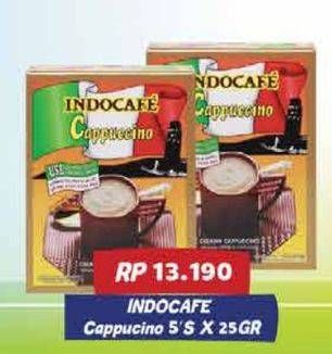 Promo Harga Indocafe Cappuccino per 5 sachet 25 gr - Hypermart