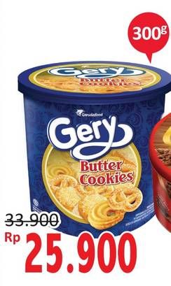 Promo Harga GERY Butter Cookies All Variants 300 gr - Alfamidi