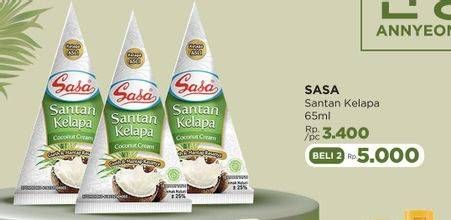 Promo Harga Sasa Santan Cair 65 ml - LotteMart