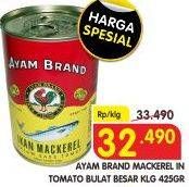 Promo Harga AYAM BRAND Mackerel Tomato 425 gr - Superindo