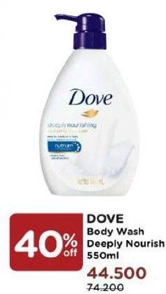 Promo Harga DOVE Body Wash Deeply Nourishing 550 ml - Watsons