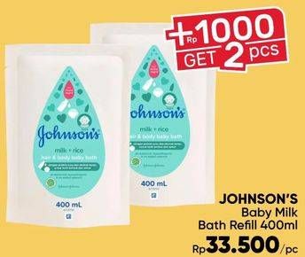 Promo Harga JOHNSONS Baby Milk Bath 400 ml - Guardian