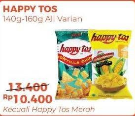 Promo Harga HAPPY TOS Tortilla Chips Kecuali Merah 160 gr - Alfamart