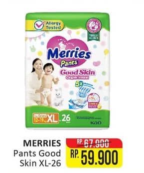 Promo Harga Merries Pants Good Skin XL26 26 pcs - Alfamart