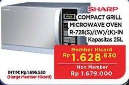Promo Harga SHARP R-728(S)-IN | Stylish Designed Microwave Oven 25ltr 25000 ml - Hypermart