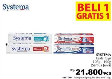 Promo Harga SYSTEMA Toothpaste Pro Sensitive 105 gr - Giant