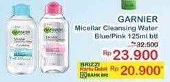 Promo Harga GARNIER Micellar Water Blue, Pink 125 ml - Indomaret