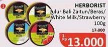 Promo Harga HERBORIST Lulur Tradisional Bali Zaitun, Beras, Whitening Milk, Strawberry 100 gr - Alfamidi