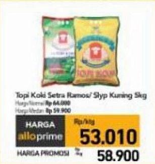 Promo Harga TOPI KOKI Setra Ramos/ Slyp Kuning 5kg  - Carrefour
