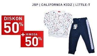Promo Harga JSP/California Kids/Little-T Pakaian Anak-Anak  - Carrefour
