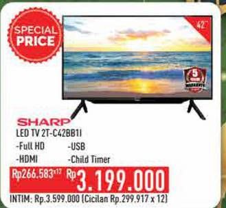 Promo Harga SHARP 2T-C42BB1i | Android TV 42"  - Hypermart