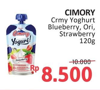 Promo Harga Cimory Squeeze Yogurt Blueberry, Original, Strawberry 120 gr - Alfamidi