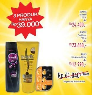 Promo Harga SUNSILK Shampoo/Conditioner/ELLIPS Hair Vitamin  - Hypermart