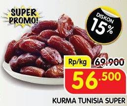 Promo Harga Kurma Tunisia Super per 1000 gr - Superindo