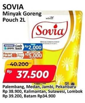 Promo Harga Sovia Minyak Goreng 2000 ml - Alfamart