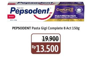 Promo Harga Pepsodent Pasta Gigi Complete 8 Actions 150 gr - Alfamidi