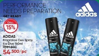 Promo Harga Adidas Deo Body Spray Ice Dive 150 ml - Guardian